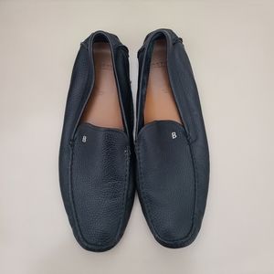 Bally Wander-U-O Pebbled Leather Driver Loafer Black Size 13